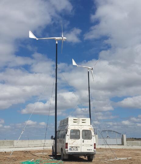 Turkey 1.5kw wind turbine 3sets installation complete