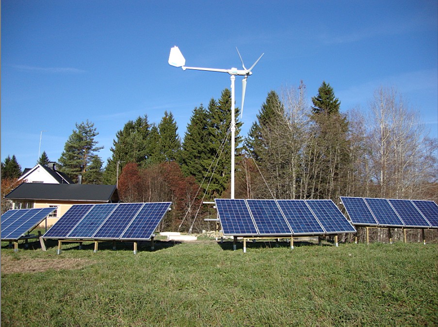 SW5KWwind+SW5KWsolar hybrid system in Finland